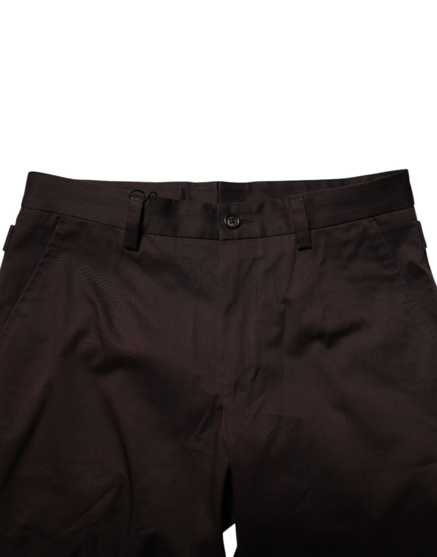 Dolce & Gabbana Braune formelle Anzughose aus Baumwolle