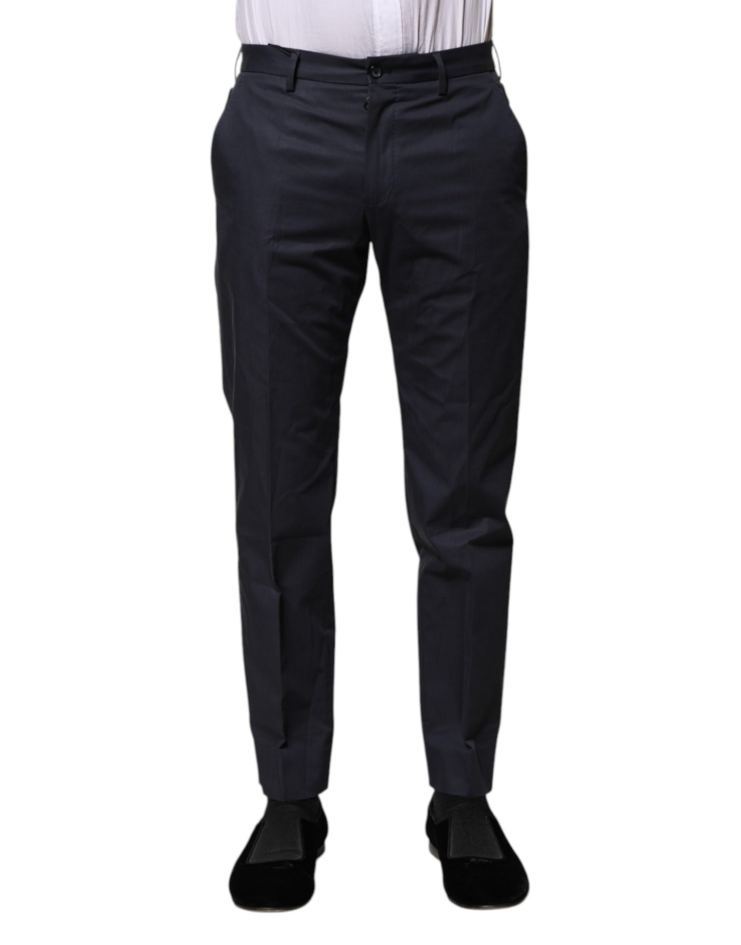 Dolce & Gabbana Dunkelblaue formelle Hose aus Baumwolle