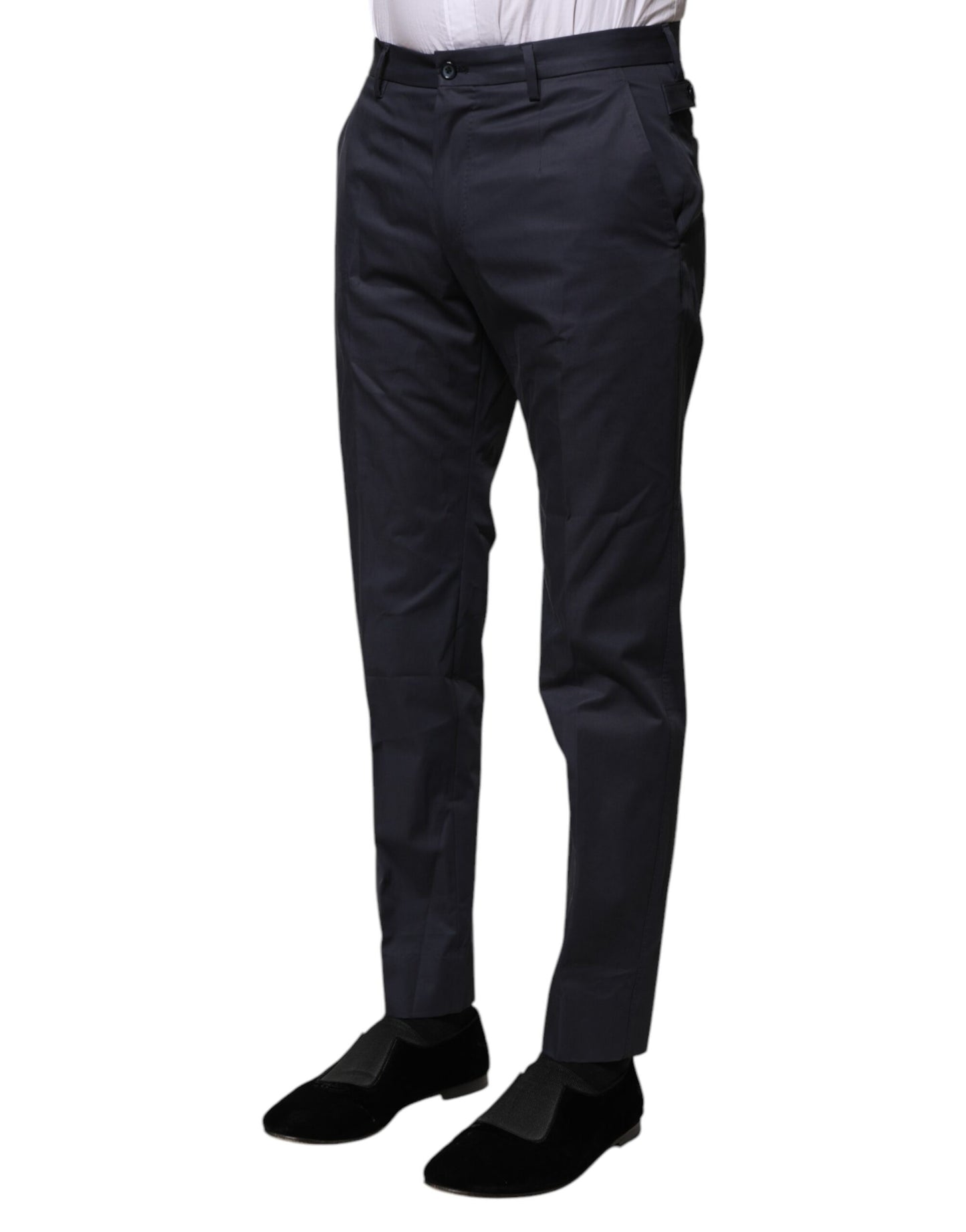 Dolce & Gabbana Dunkelblaue formelle Hose aus Baumwolle