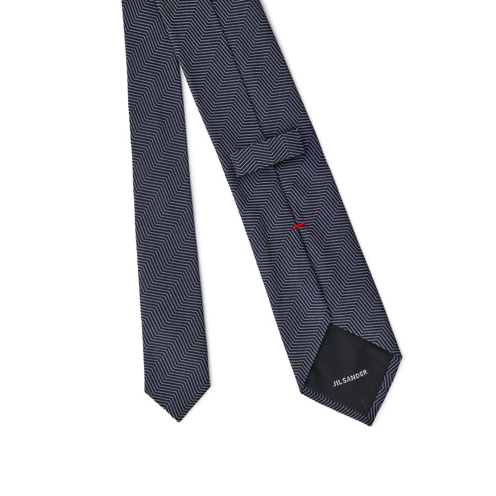 Jil Sander Blaue Seidenkrawatten &