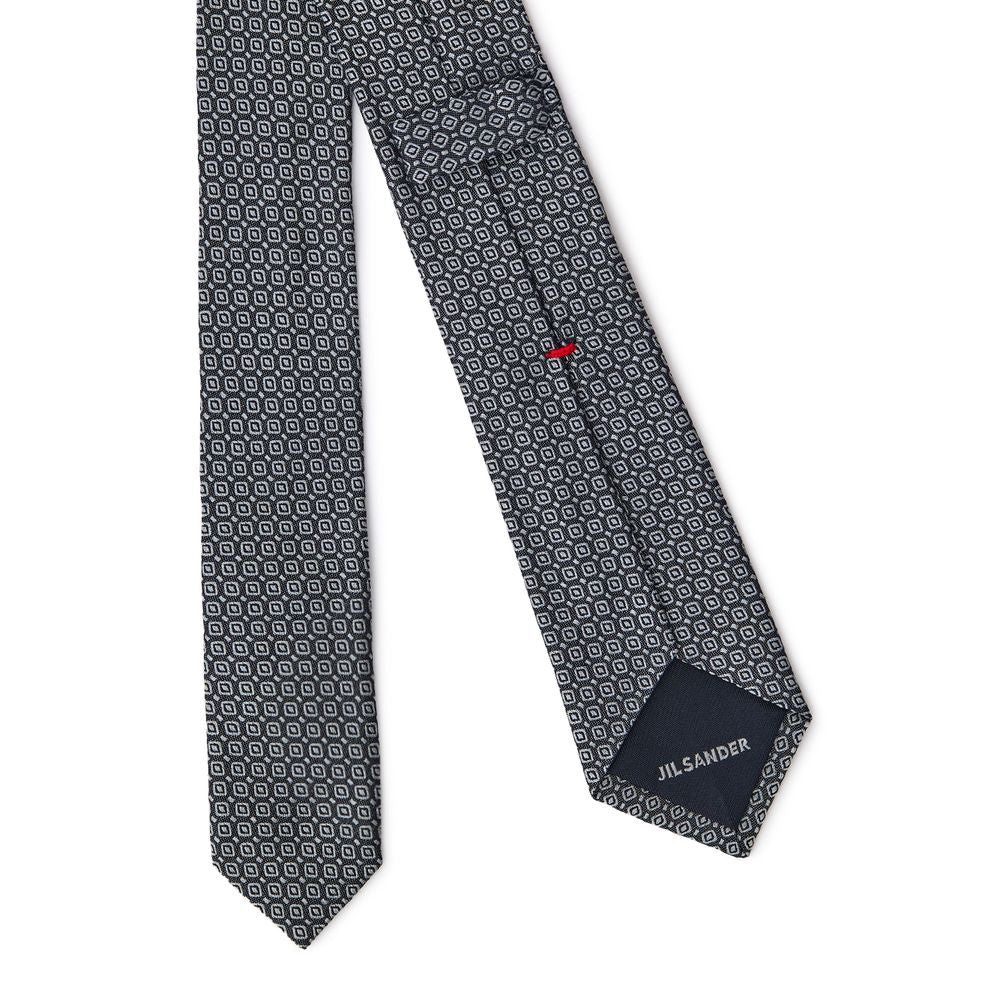 Jil Sander Graue Seidenkrawatten &