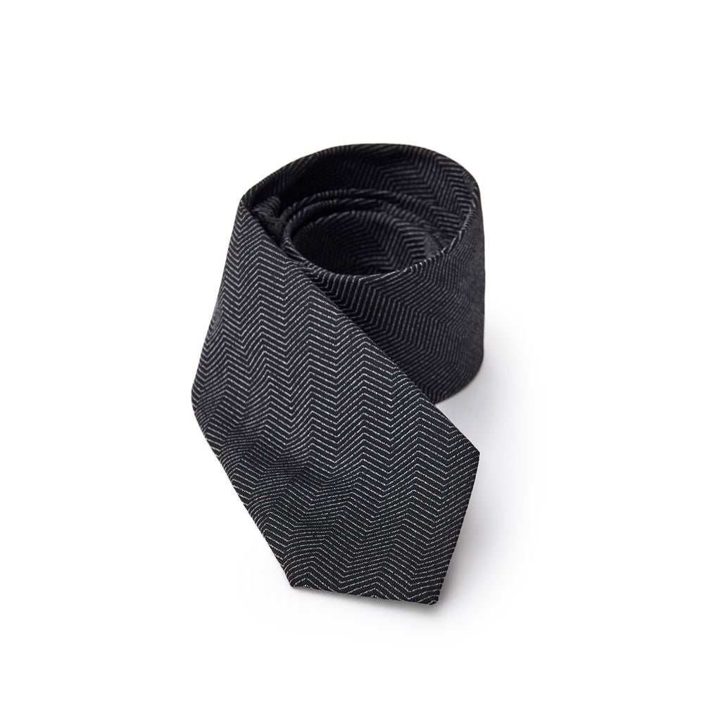Jil Sander Schwarze Seidenkrawatten &