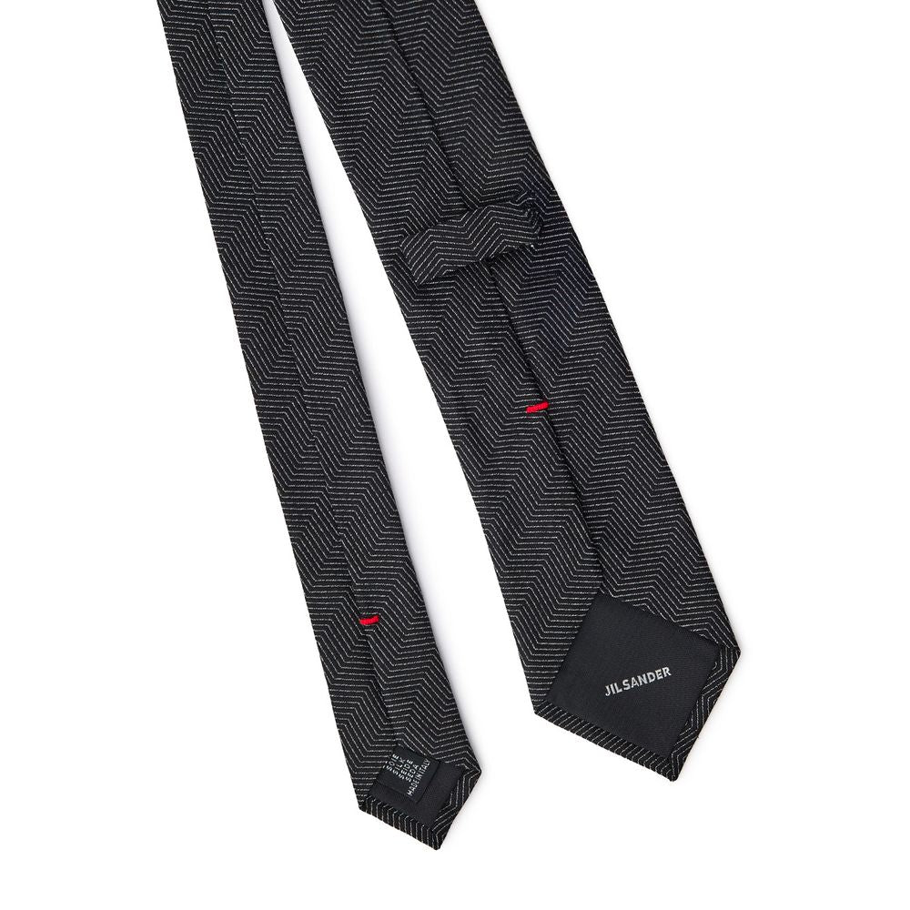 Jil Sander Schwarze Seidenkrawatten &