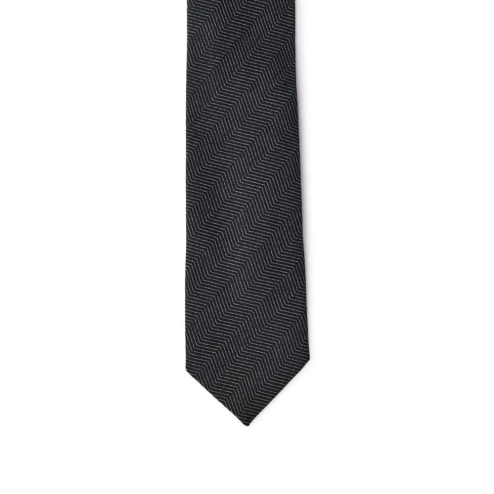 Jil Sander Schwarze Seidenkrawatten &