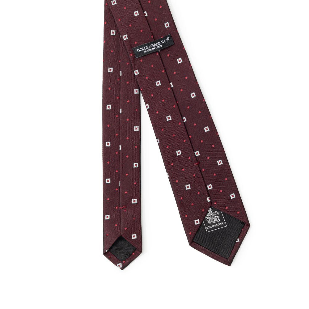 Dolce & Gabbana Bordeaux Seidenkrawatten &