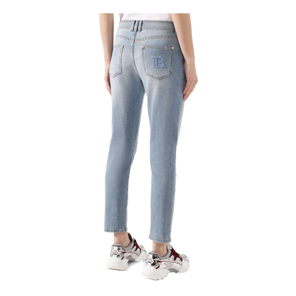 Balmain Blaue Baumwolljeans &