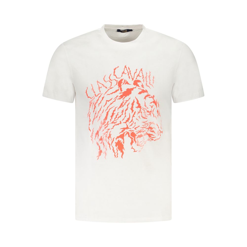 Cavalli Class Weißes Baumwolle Männer T-Shirt