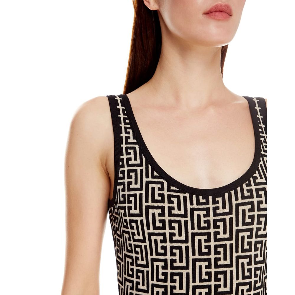 Balmain Weißer Woll-Bodysuit für Frauen