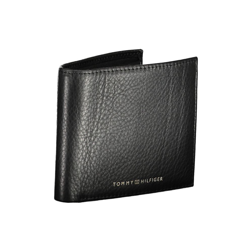 Tommy Hilfiger Schwarzes Leder Portemonnaie