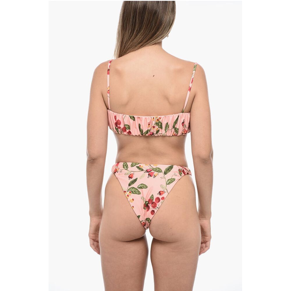 Agua by Agua Bendita Gerafftes ENELDO FRUTAL Bikini-Set mit Bandeau-Oberteil