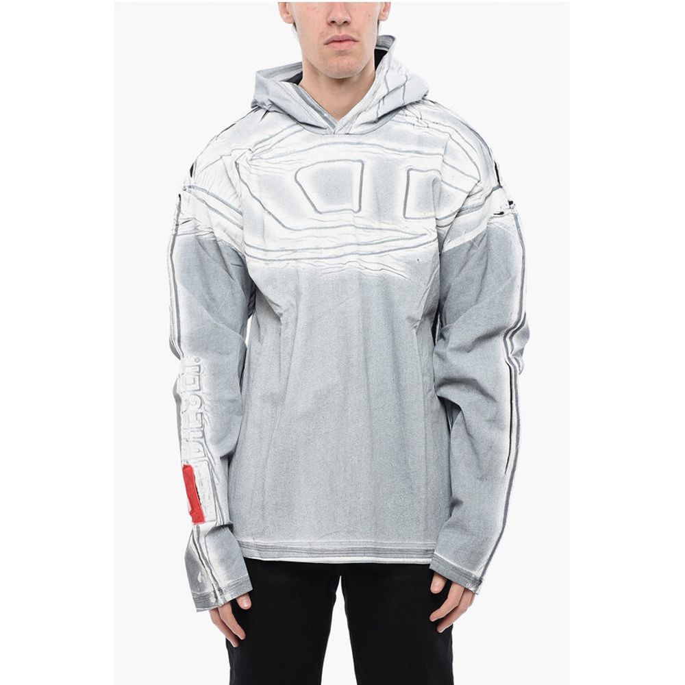 Diesel RED TAG Leichter Kapuzenpullover aus beschichteter Baumwolle T-OX-HOOD-LS