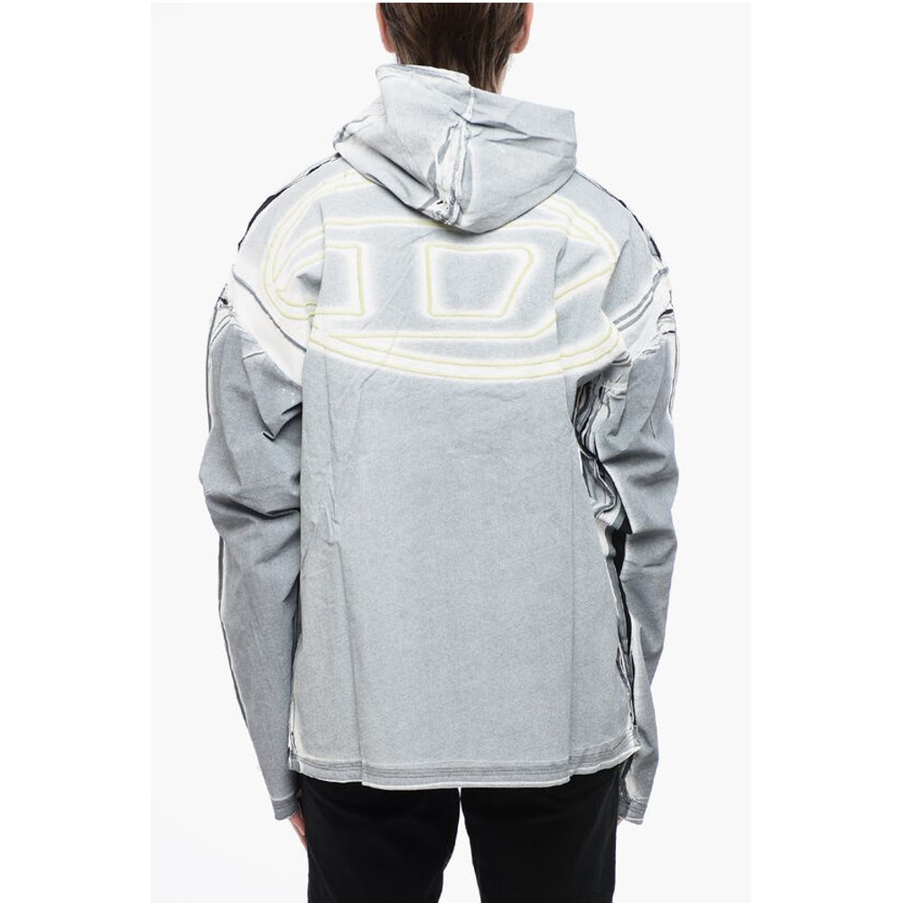 Diesel RED TAG Leichter Kapuzenpullover aus beschichteter Baumwolle T-OX-HOOD-LS