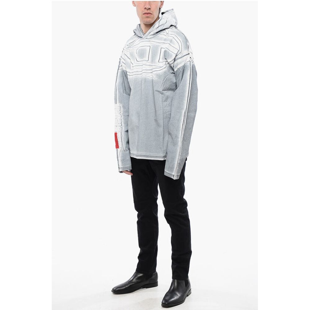 Diesel RED TAG Leichter Kapuzenpullover aus beschichteter Baumwolle T-OX-HOOD-LS