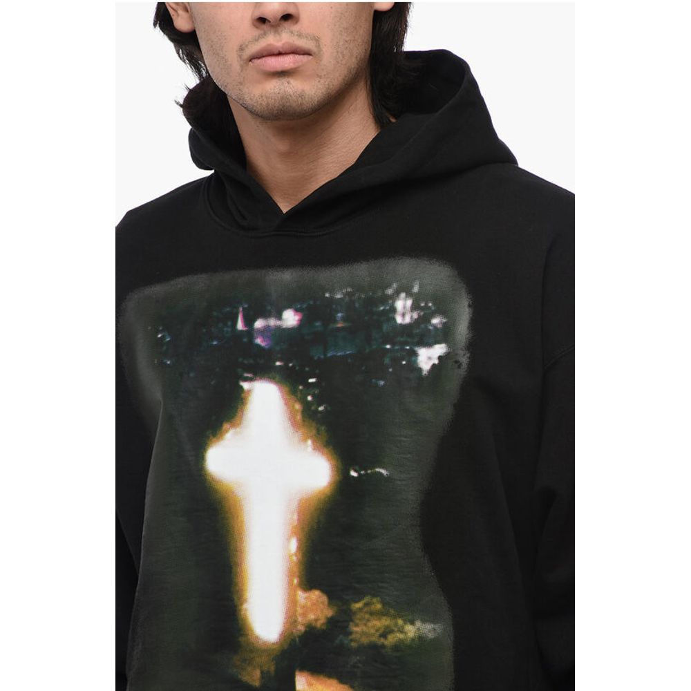 1989 Studio Baumwoll-Kapuzen-Sweatshirt mit Maxi-Print