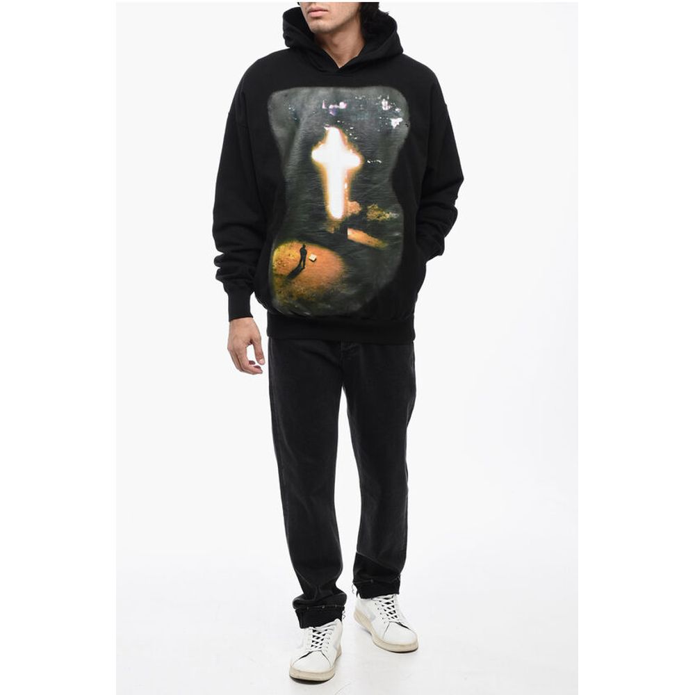 1989 Studio Baumwoll-Kapuzen-Sweatshirt mit Maxi-Print