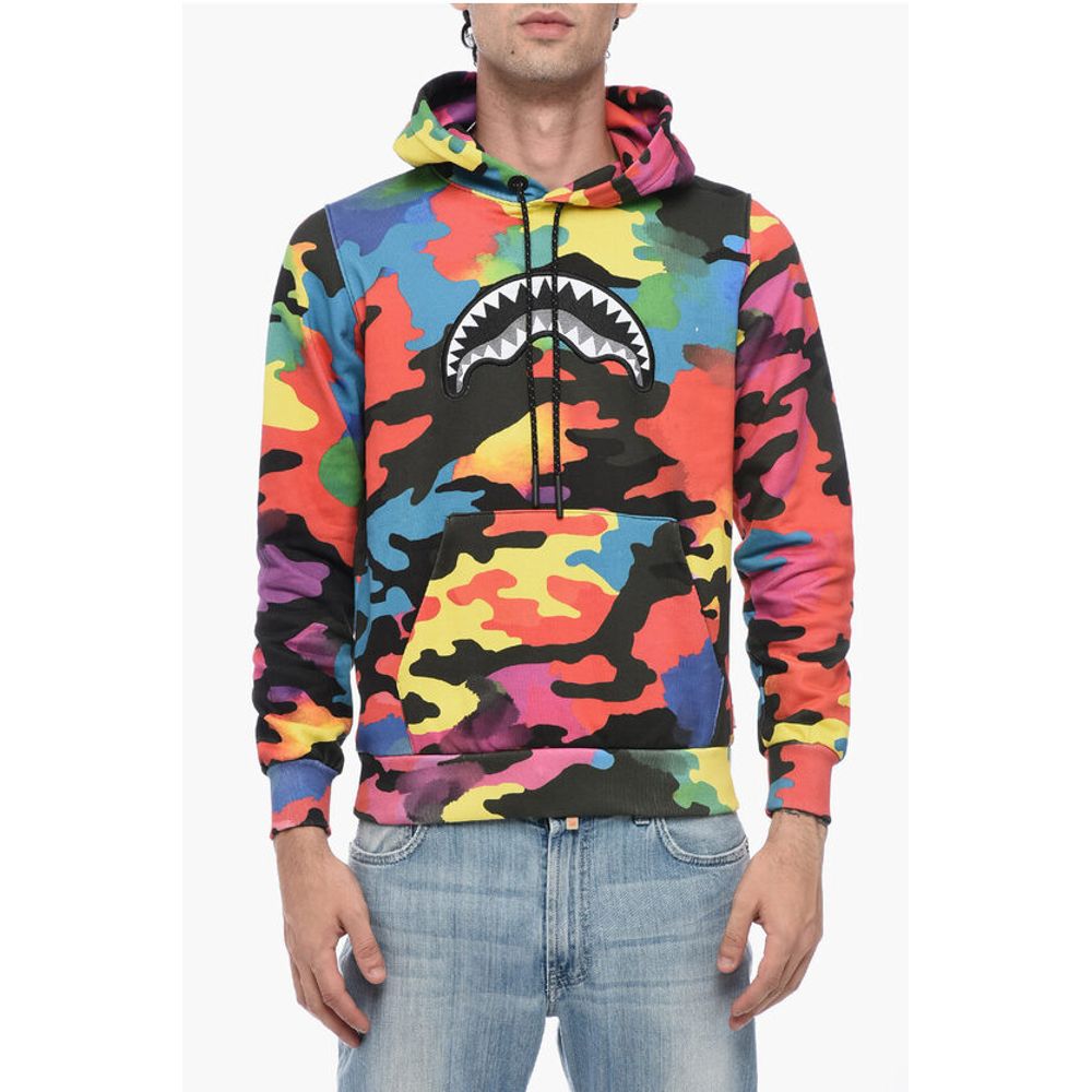 Sprayground Mehrfarbiges Kapuzen-Sweatshirt mit gesticktem Logo