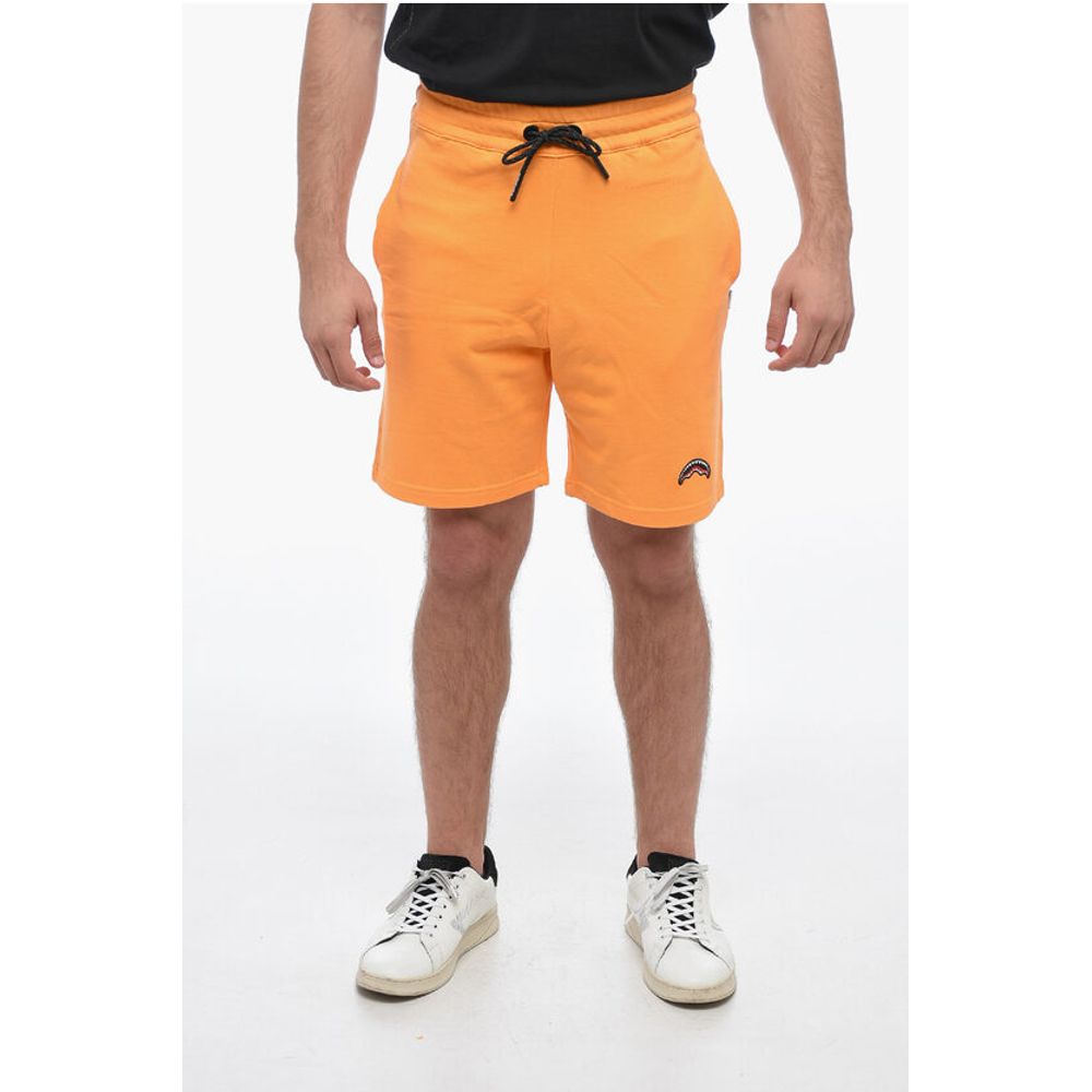 Sprayground Shorts aus gebürsteter Baumwolle mit gesticktem Logo