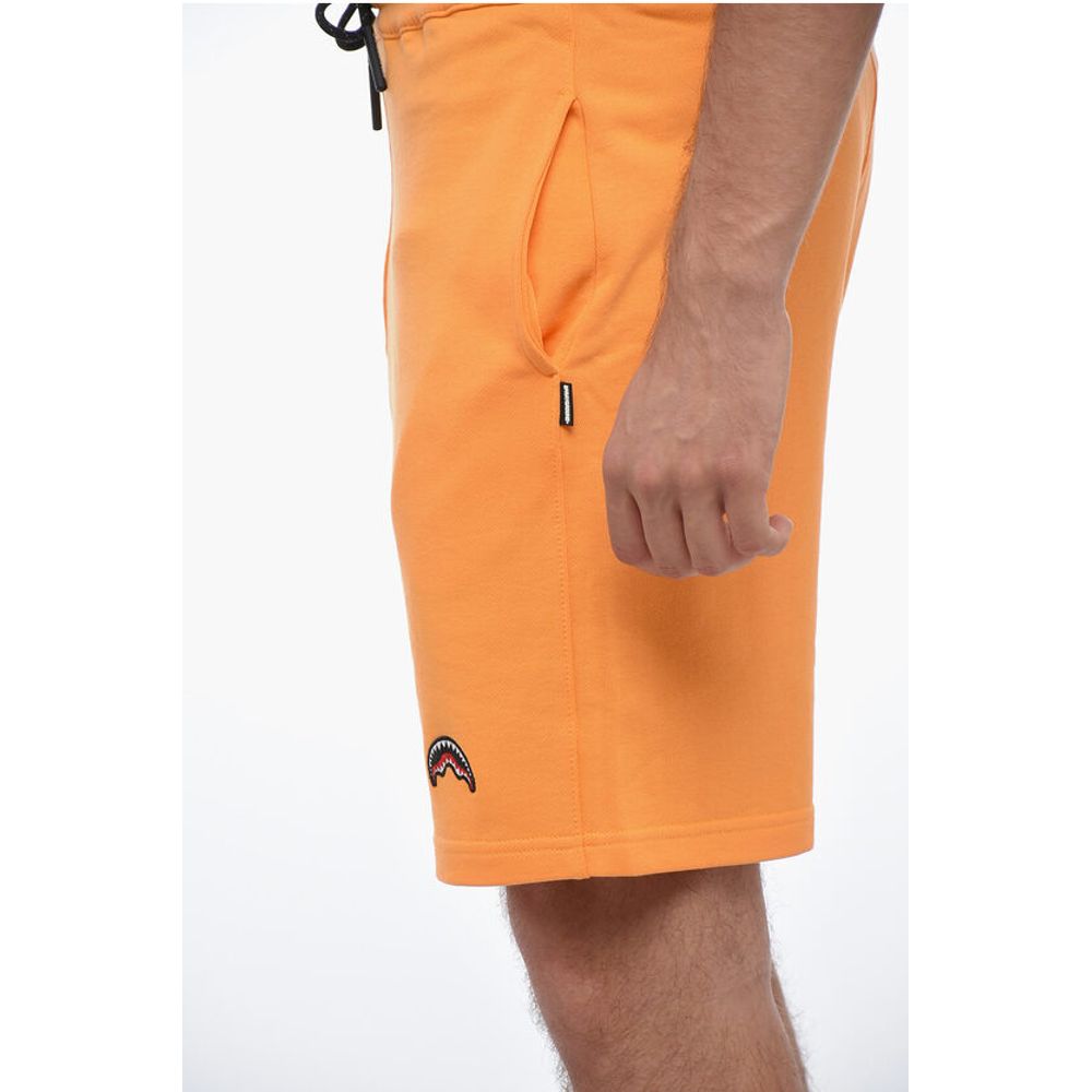 Sprayground Shorts aus gebürsteter Baumwolle mit gesticktem Logo