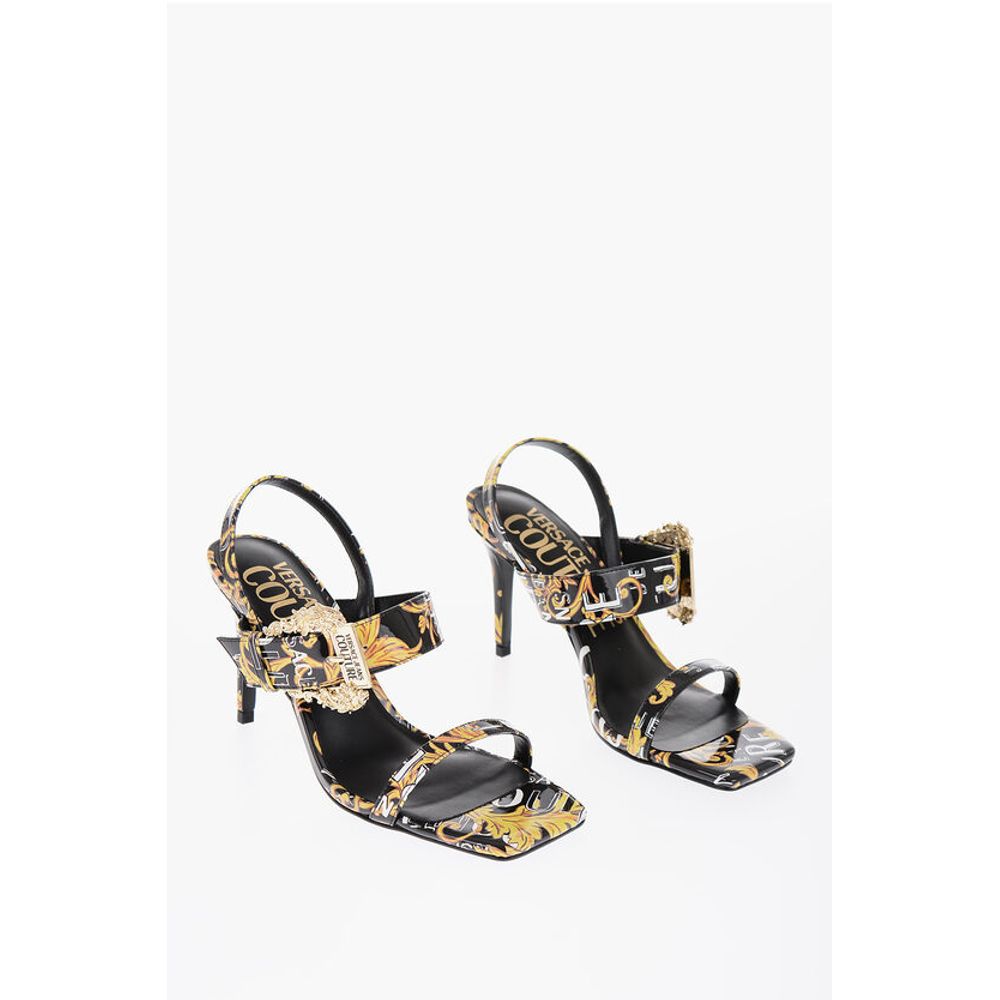 Versace JEANS COUTURE Barockmotiv Kunstleder EMILY Sandalen mit