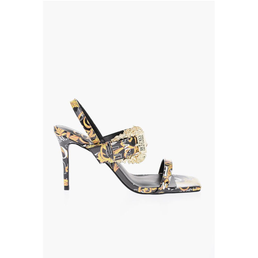 Versace JEANS COUTURE Barockmotiv Kunstleder EMILY Sandalen mit