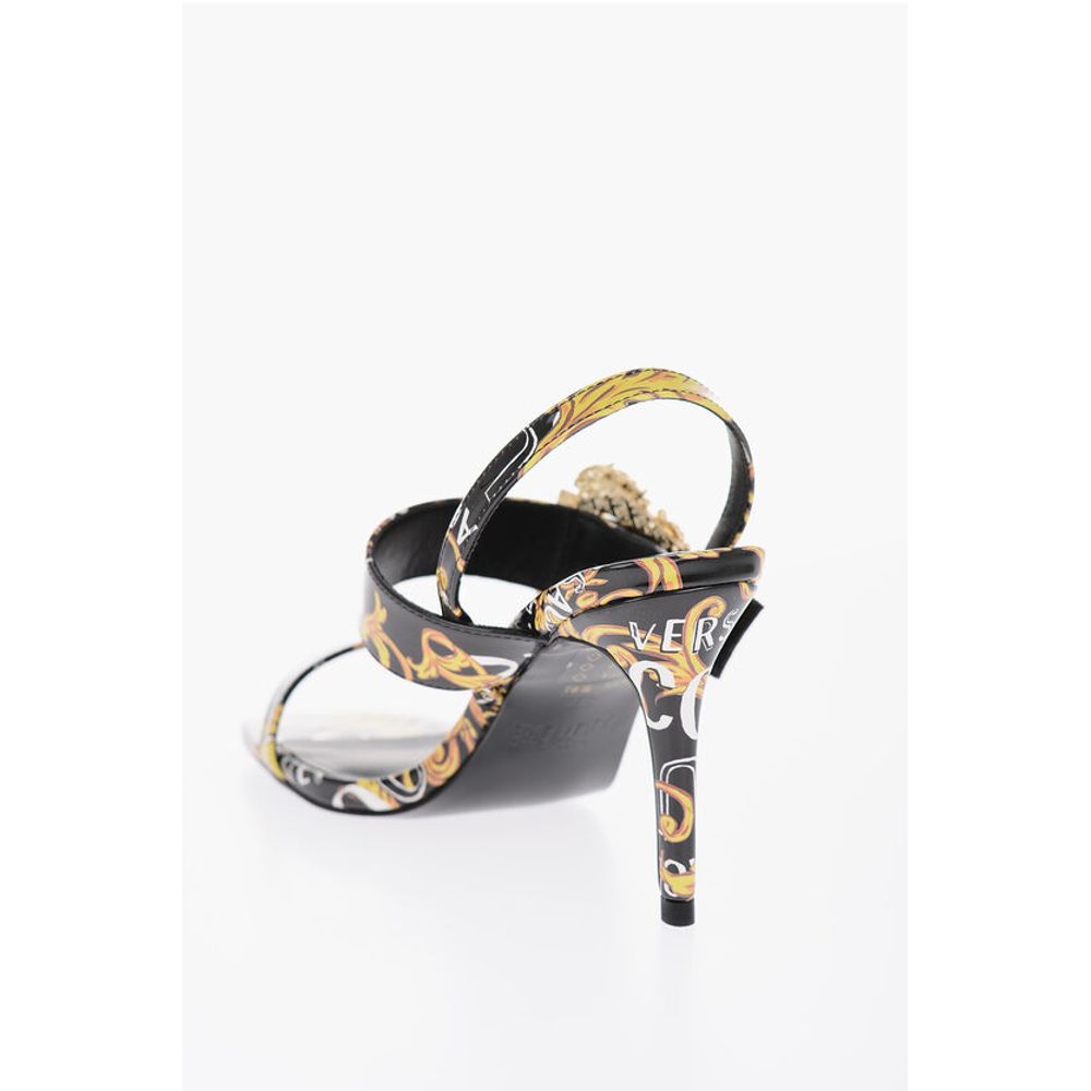 Versace JEANS COUTURE Barockmotiv Kunstleder EMILY Sandalen mit