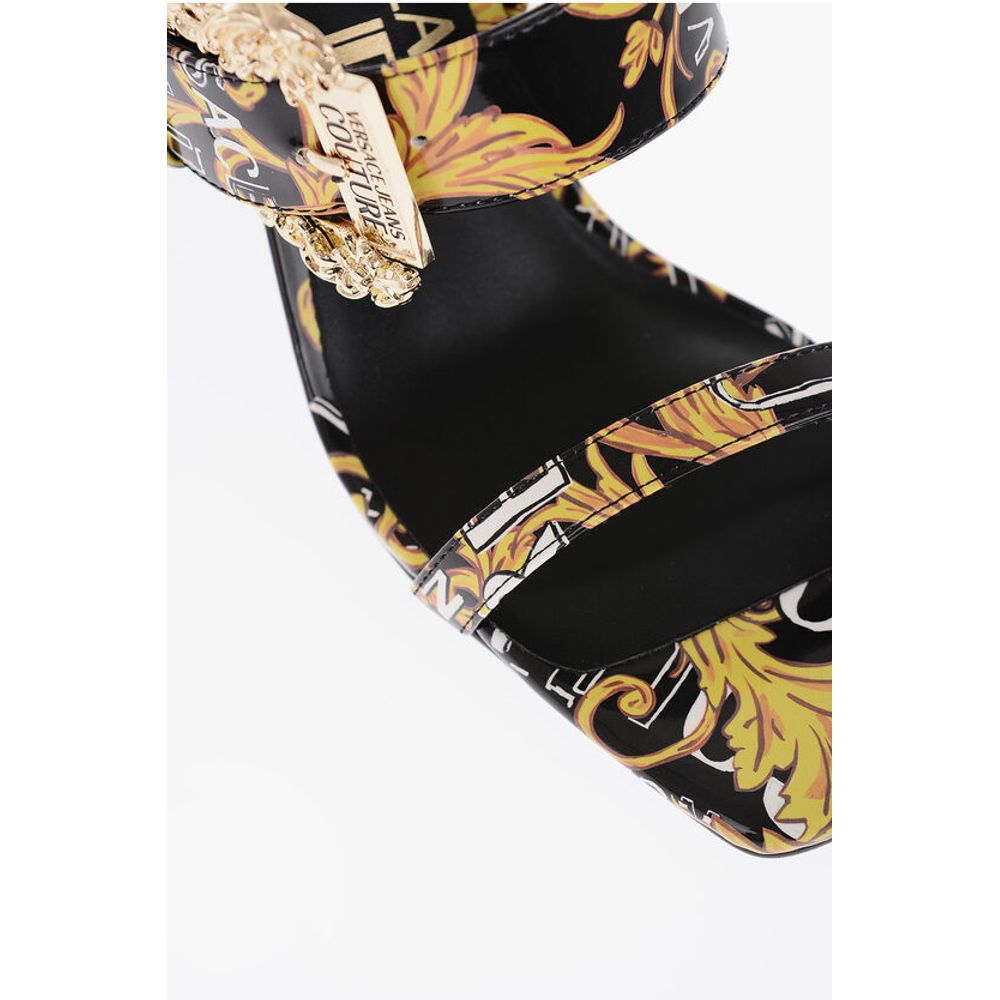 Versace JEANS COUTURE Barockmotiv Kunstleder EMILY Sandalen mit