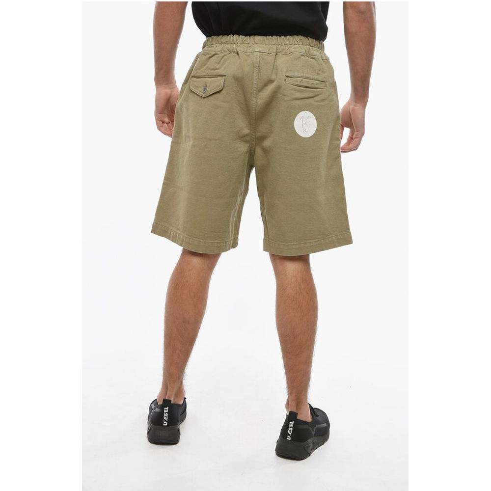 14 BROS Baumwollshorts mit Kordelzug an der Taille