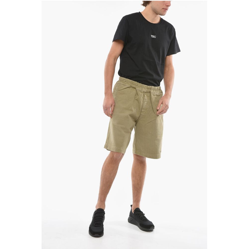 14 BROS Baumwollshorts mit Kordelzug an der Taille