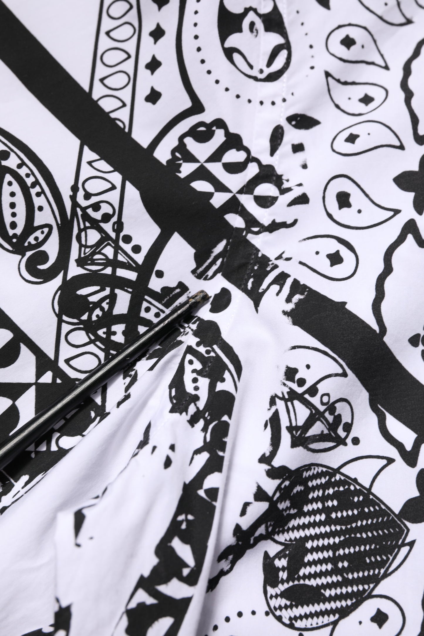 Dolce & Gabbana Weißes Bandana Print MARTINI Kleid Hemd