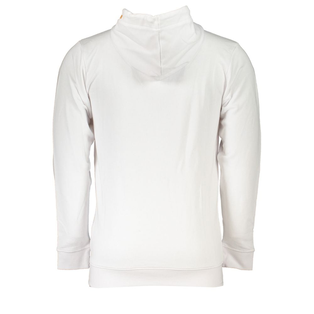 Cavalli Class Weißes Baumwoll-Sweatshirt für Männer mit Kapuze