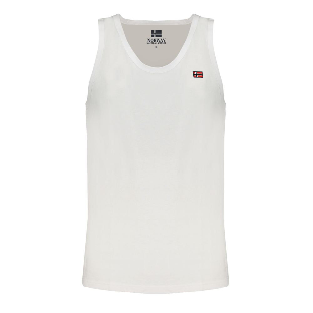 Norway 1963 Weißes Baumwoll-Tank-Top für Männer