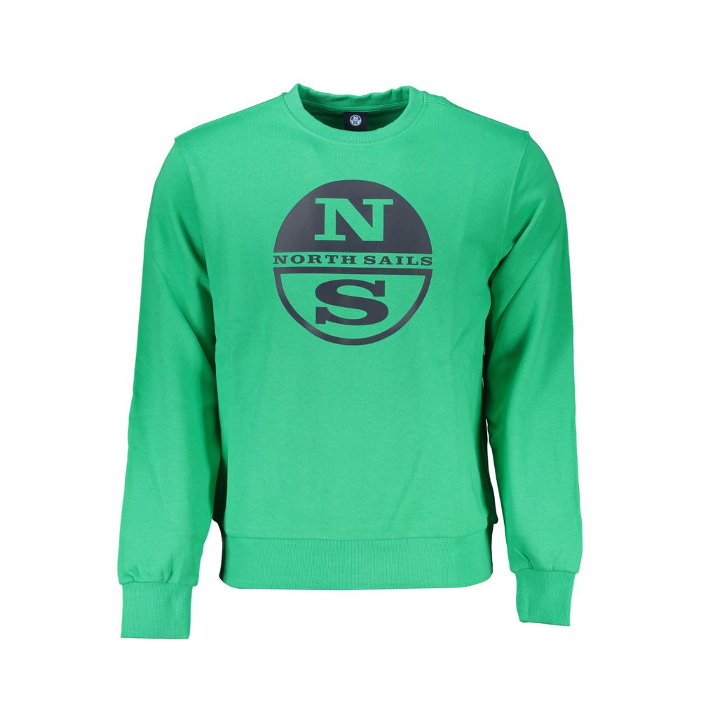 North Sails Grüner Baumwollpullover für Männer