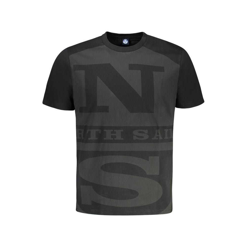 North Sails Schwarzes Baumwolle Männer T-Shirt