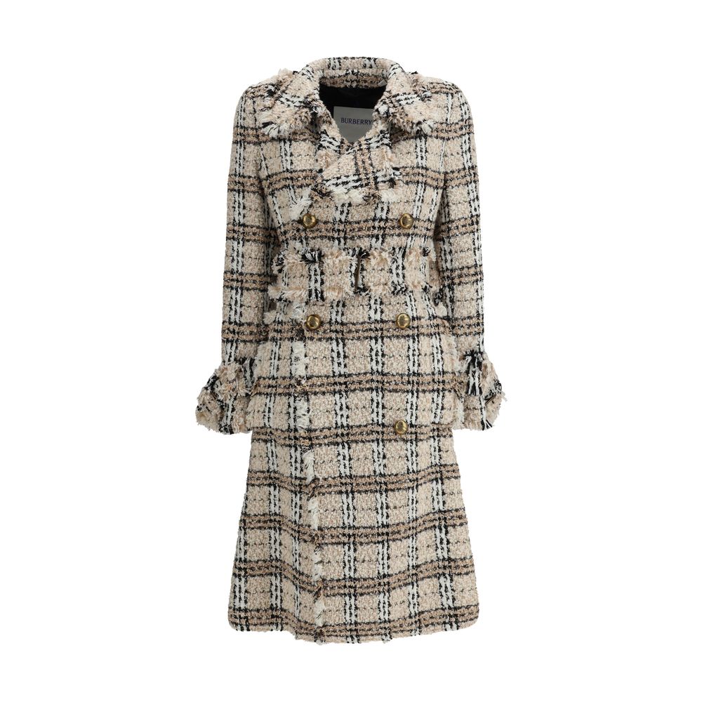 Burberry Karo-Bouclé-Mantel
