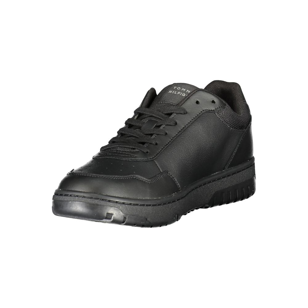 Tommy Hilfiger Schwarzes Leder Herren Sneaker