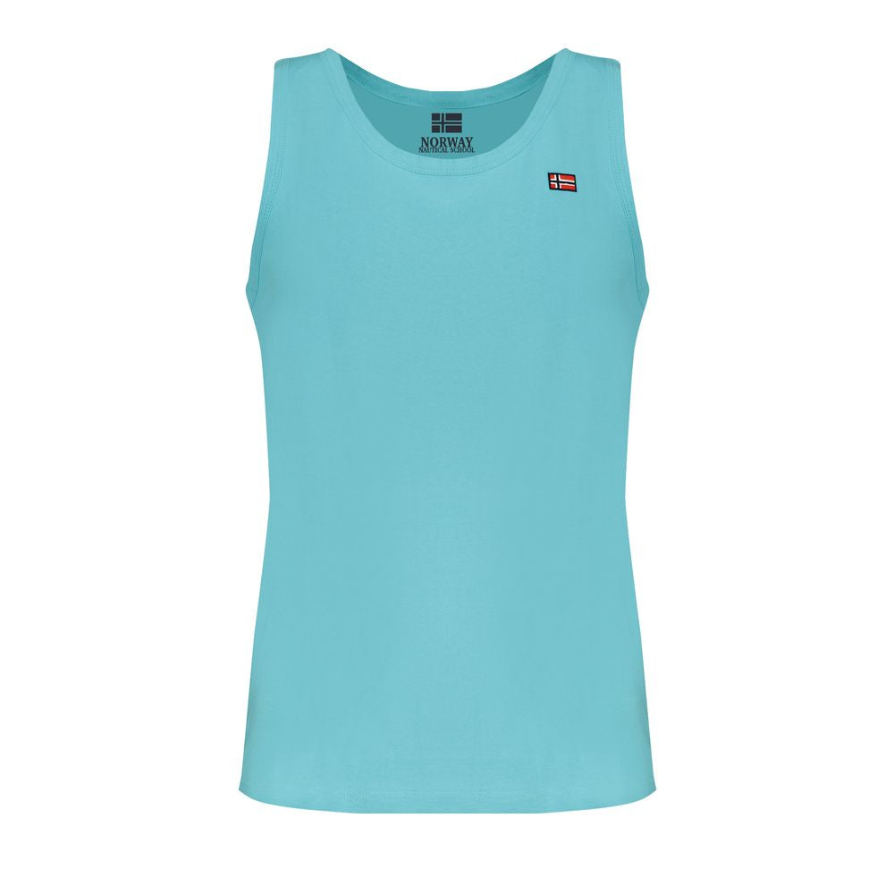 Norway 1963 Blaues Baumwoll-Tank-Top für Männer