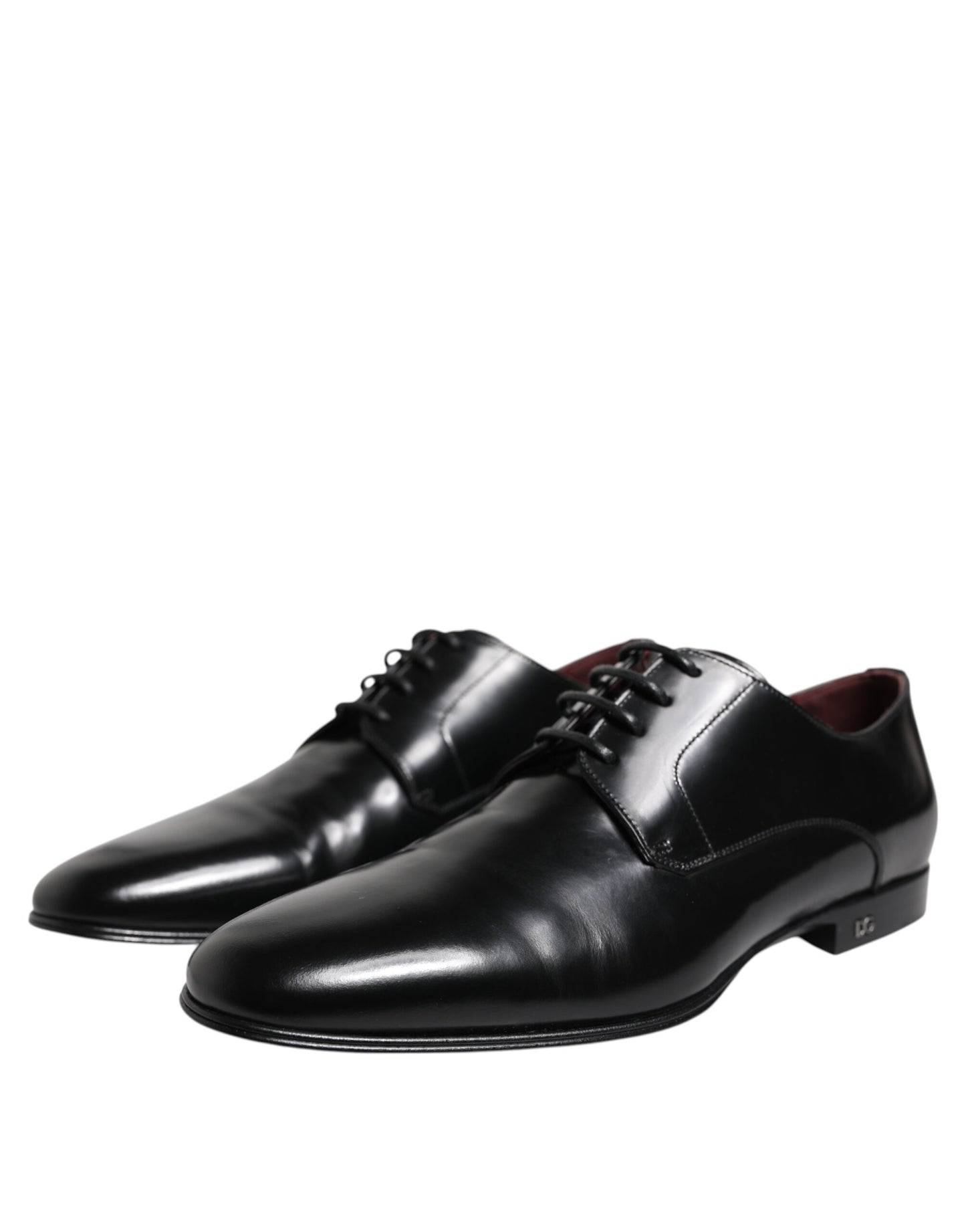 Dolce & Gabbana Schwarze Leder Schnürschuhe Derby Kleid Formelle Schuhe