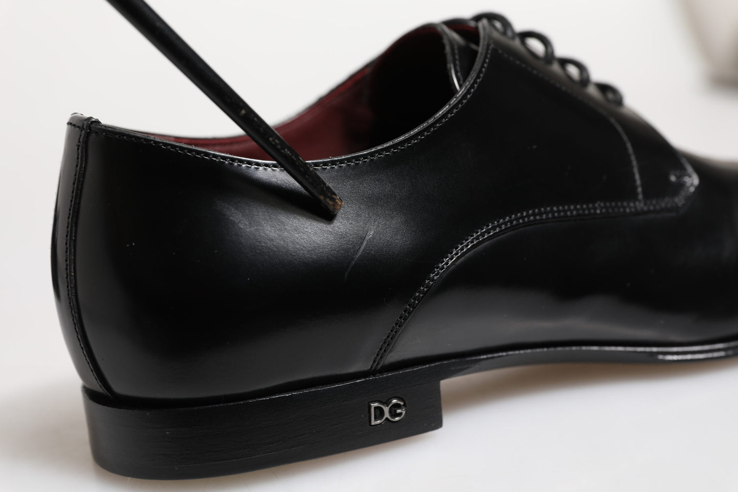 Dolce & Gabbana Schwarze Leder Schnürschuhe Derby Kleid Formelle Schuhe