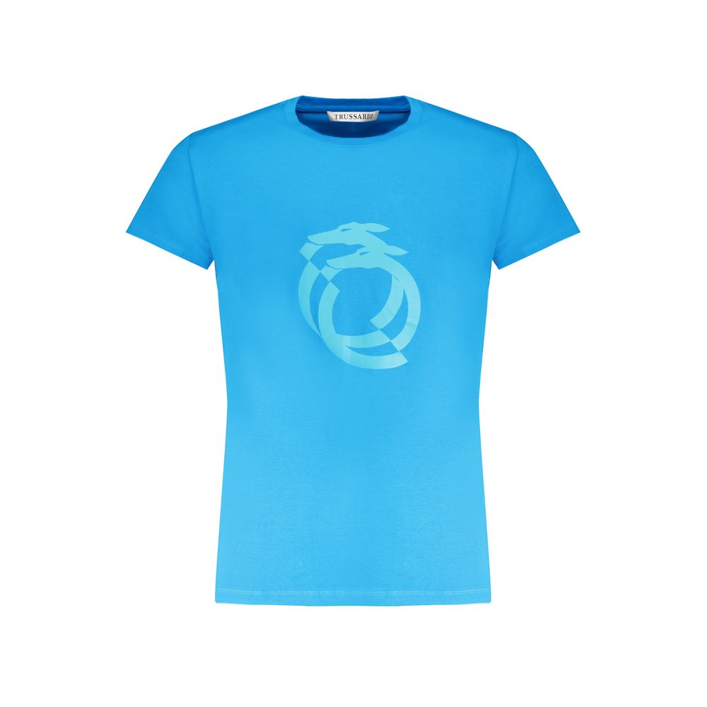 Trussardi Hellblaues Baumwolle Herren T-Shirt