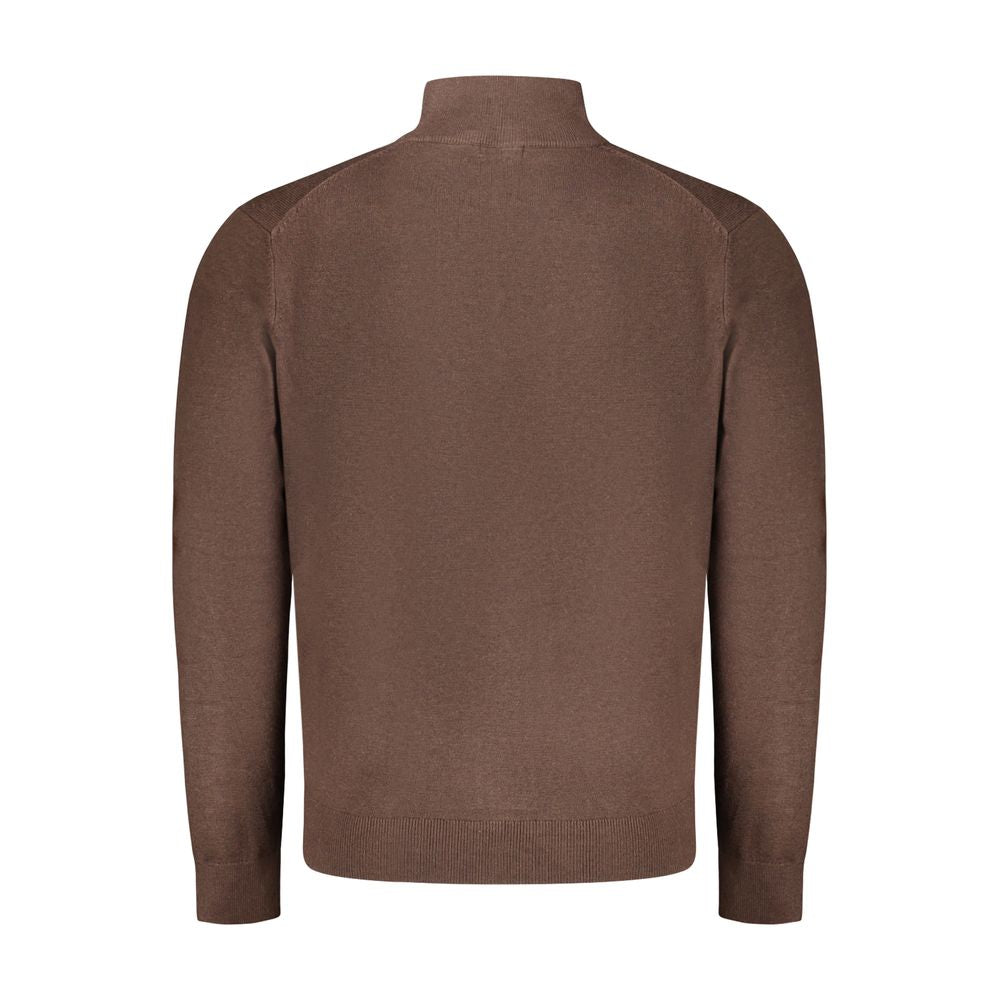 Norway 1963 Braune Polyamid-Strickjacke für Männer