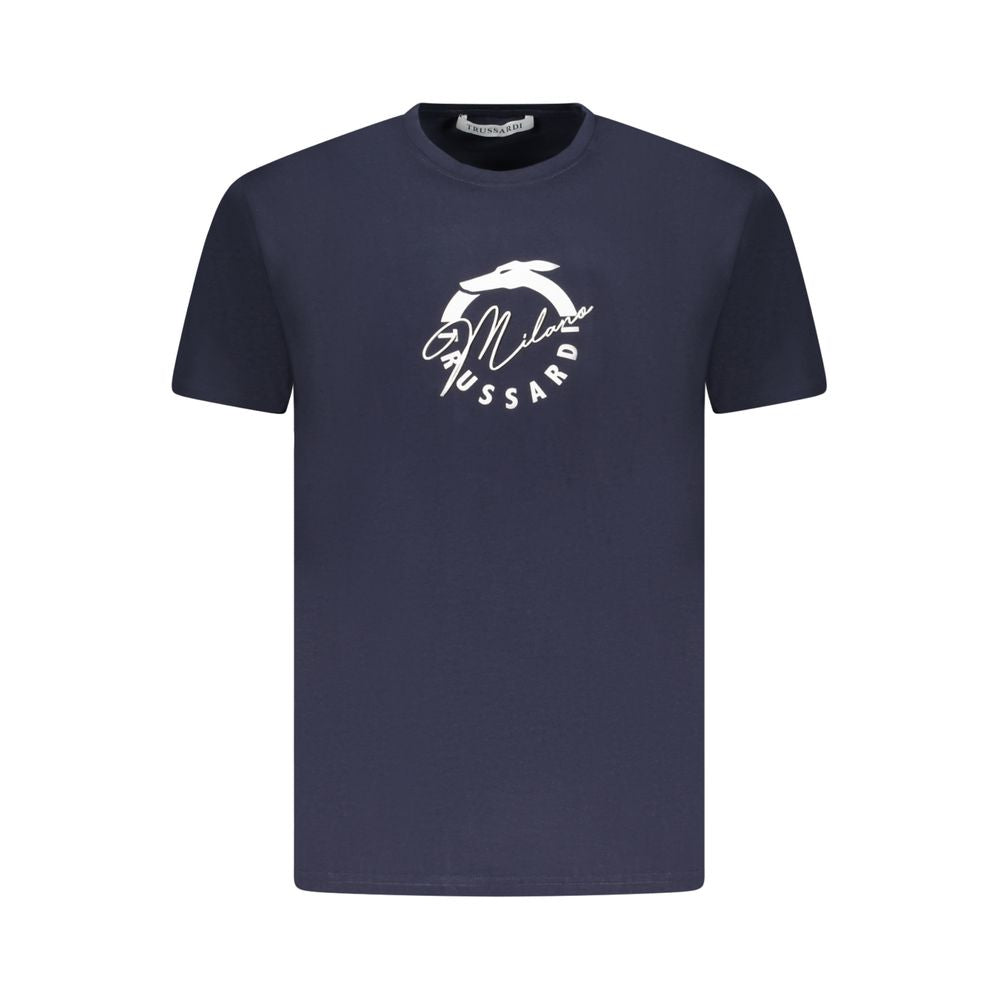 Trussardi Blau Baumwolle Männer T-Shirt