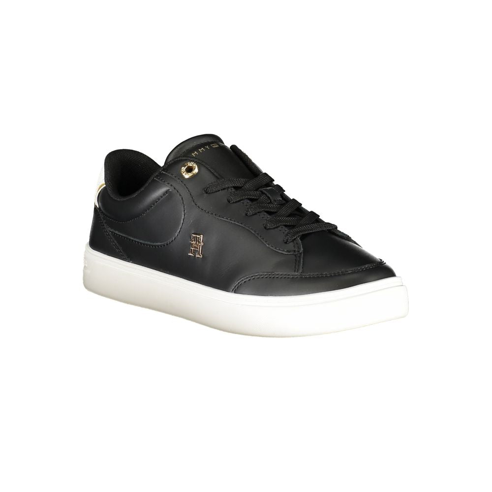 Tommy Hilfiger Schwarzes Leder Damen Sneaker