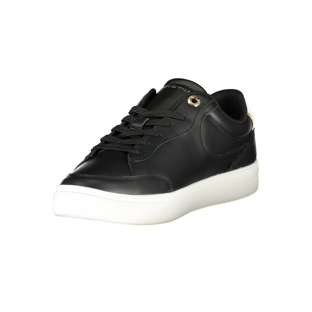 Tommy Hilfiger Schwarzes Leder Damen Sneaker