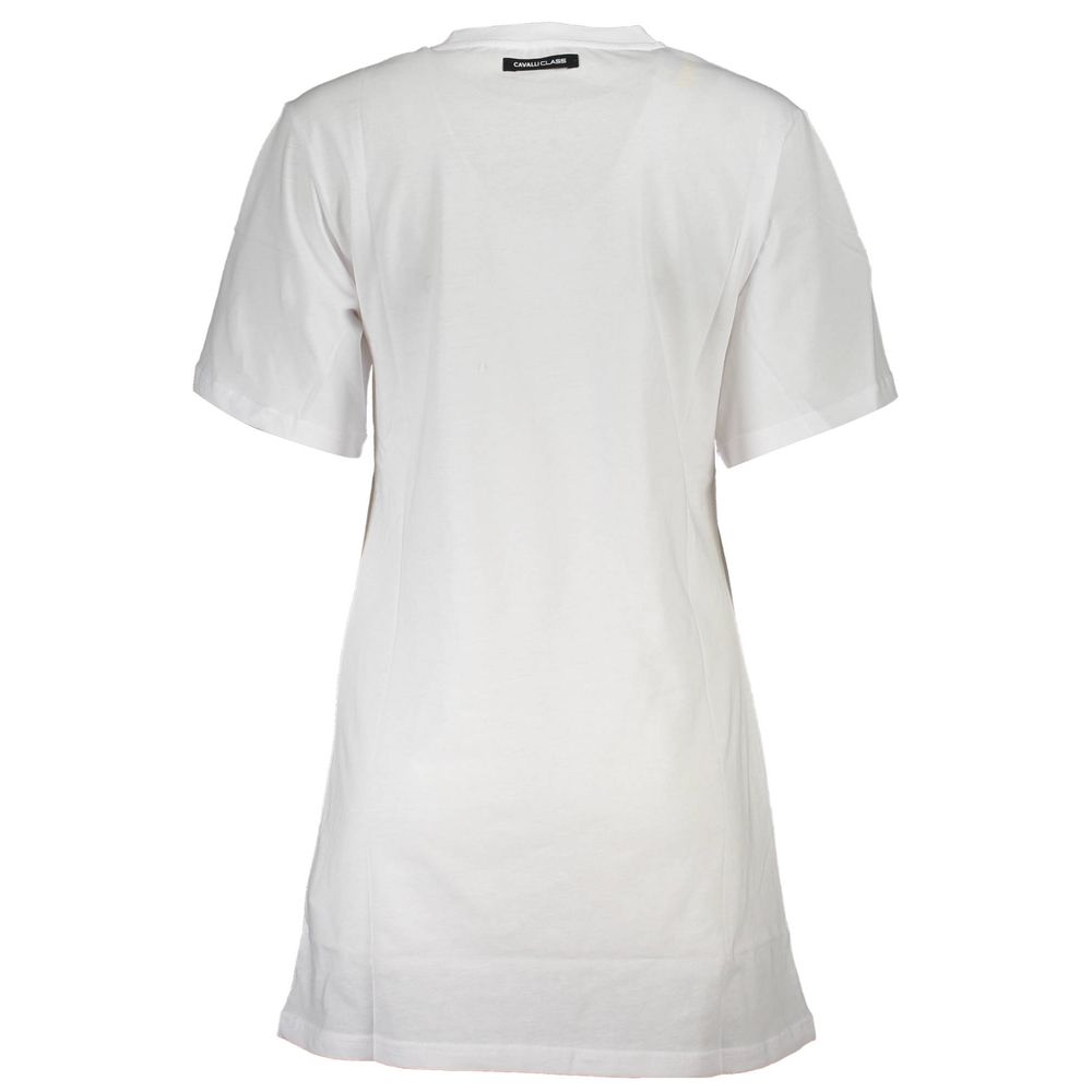 Cavalli Class Weißes T-Shirt aus Baumwolle für Frauen