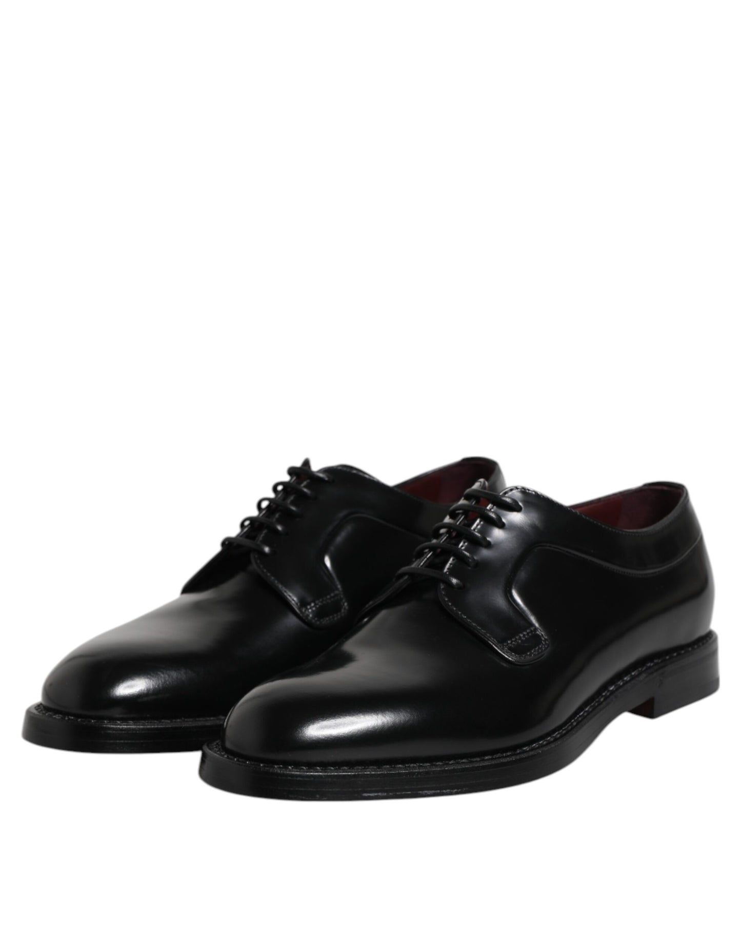 Dolce & Gabbana Schwarze Leder Schnürschuhe Derby Kleid Formelle Schuhe