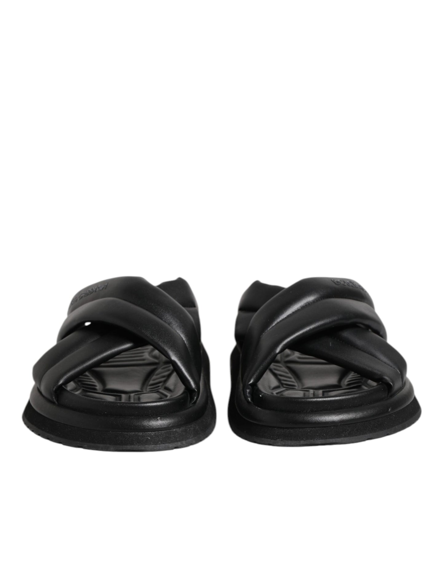 Dolce & Gabbana Schwarz DG Logo Slides Sandalen Beachwear Schuhe