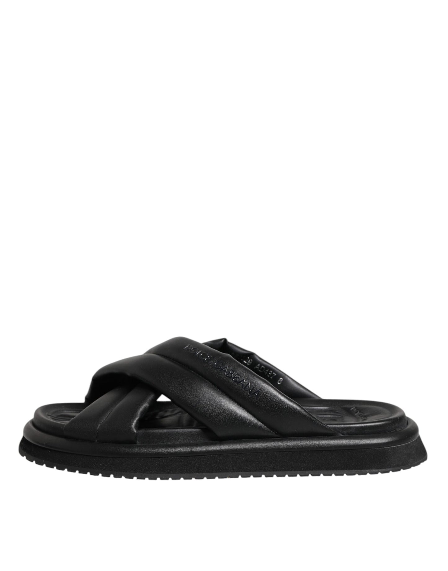 Dolce & Gabbana Schwarz DG Logo Slides Sandalen Beachwear Schuhe