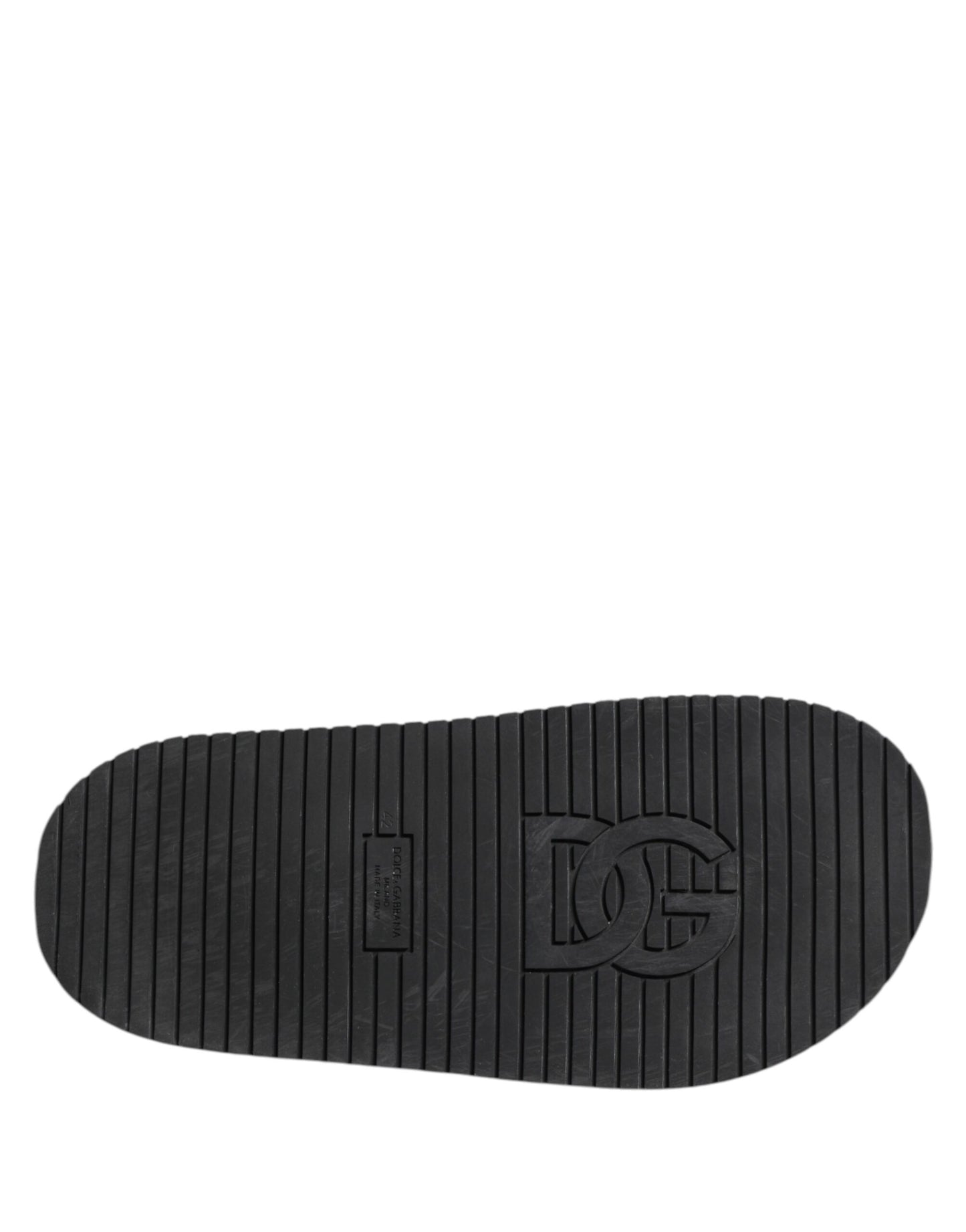Dolce & Gabbana Schwarz DG Logo Slides Sandalen Beachwear Schuhe