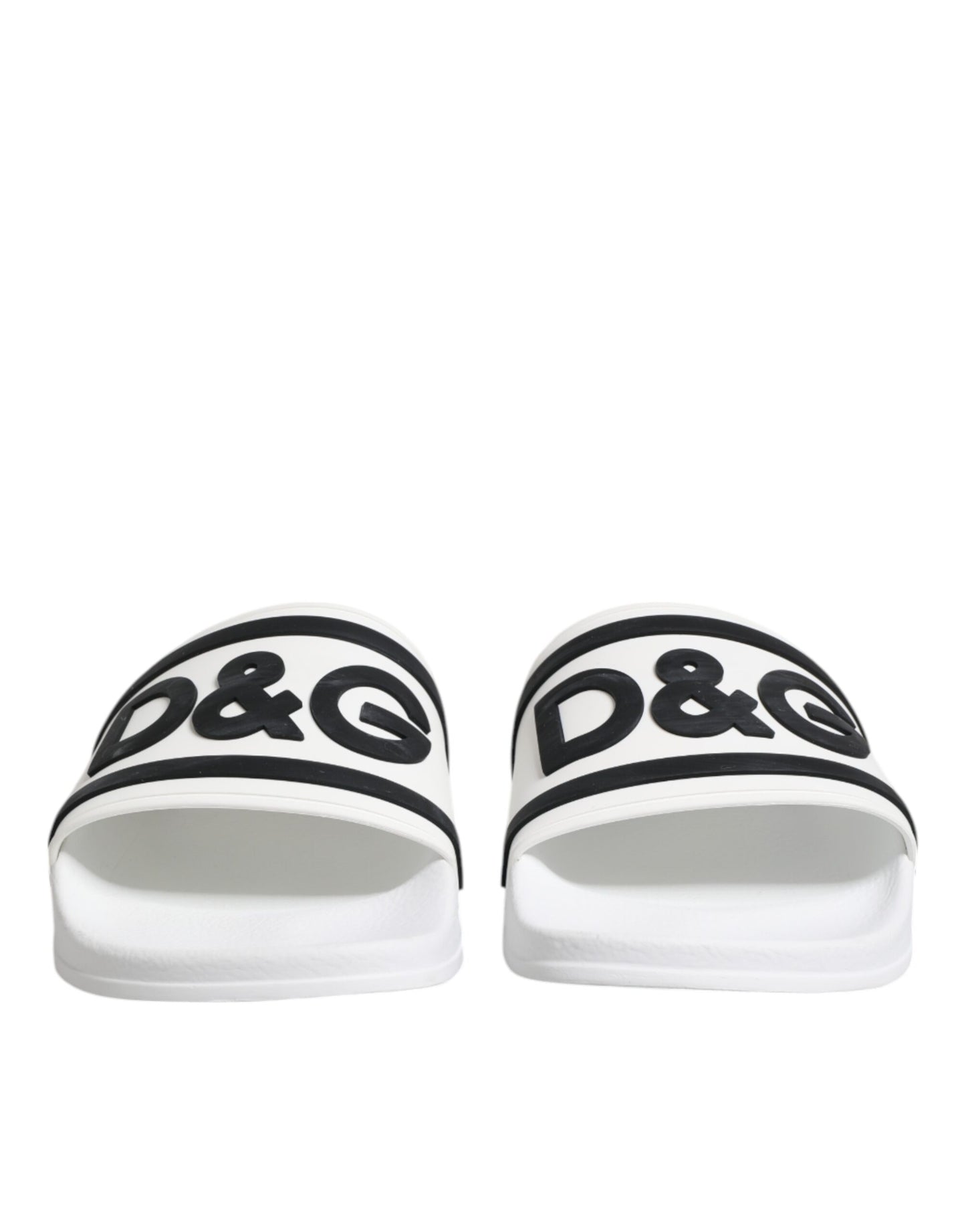 Dolce & Gabbana Weiße DG Logo Pantoletten Sandalen Beachwear Schuhe