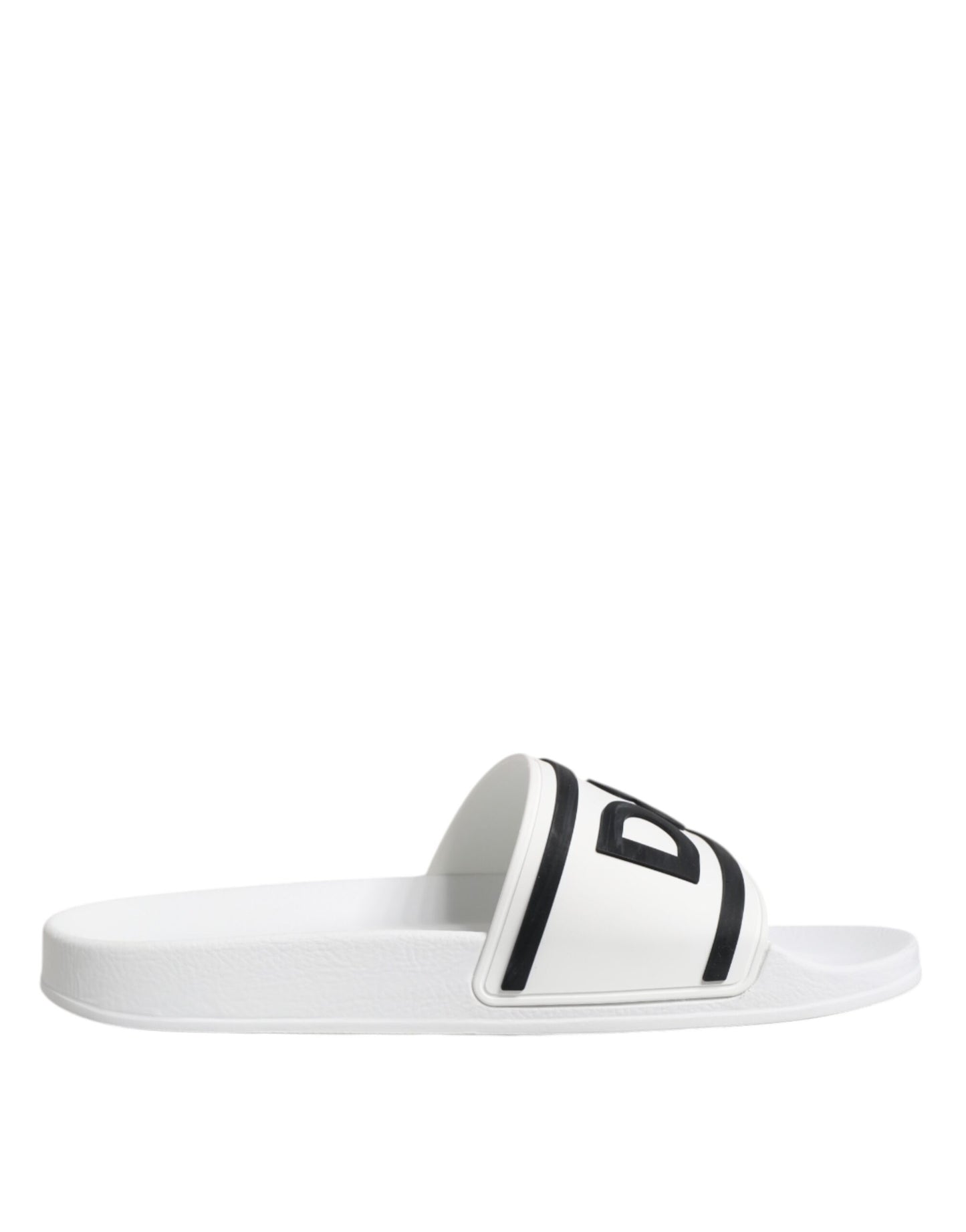Dolce & Gabbana Weiße DG Logo Pantoletten Sandalen Beachwear Schuhe